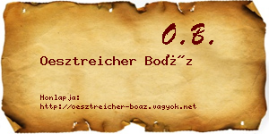 Oesztreicher Boáz névjegykártya